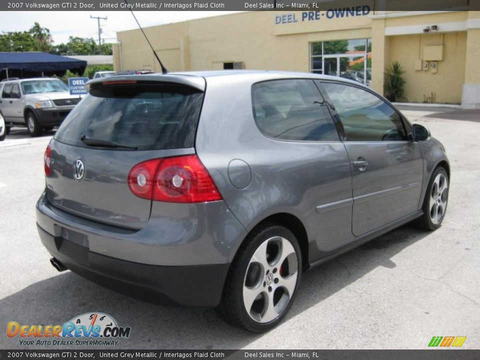 2007 Volkswagen GTI 2 Door United Grey Metallic / Interlagos Plaid Cloth Photo #5