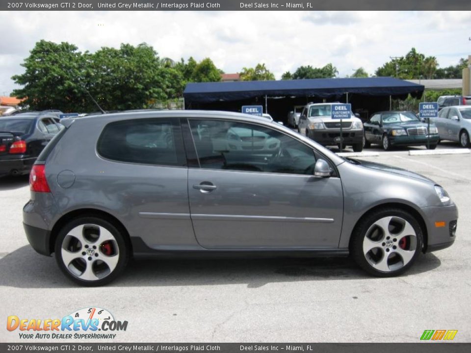 2007 Volkswagen GTI 2 Door United Grey Metallic / Interlagos Plaid Cloth Photo #6