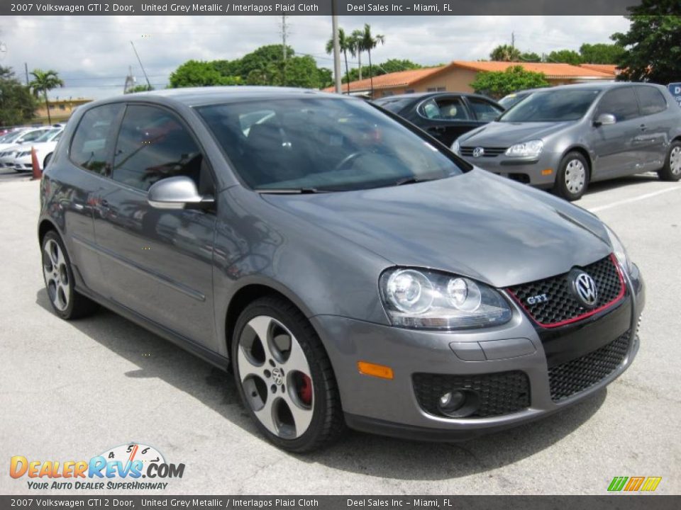 2007 Volkswagen GTI 2 Door United Grey Metallic / Interlagos Plaid Cloth Photo #7