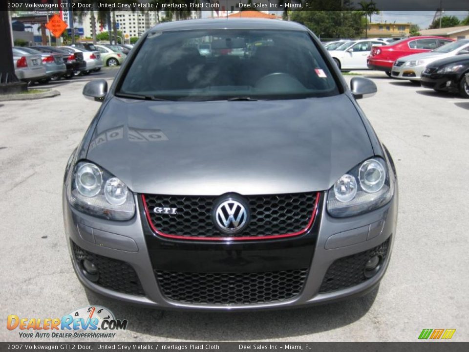 2007 Volkswagen GTI 2 Door United Grey Metallic / Interlagos Plaid Cloth Photo #8