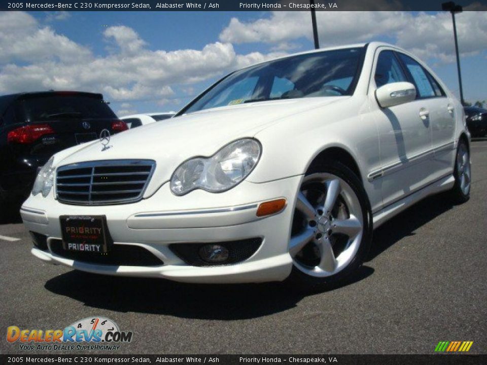 2005 Mercedes-Benz C 230 Kompressor Sedan Alabaster White / Ash Photo #1