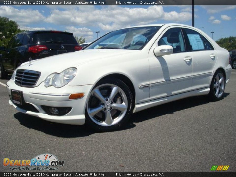 2005 Mercedes-Benz C 230 Kompressor Sedan Alabaster White / Ash Photo #2