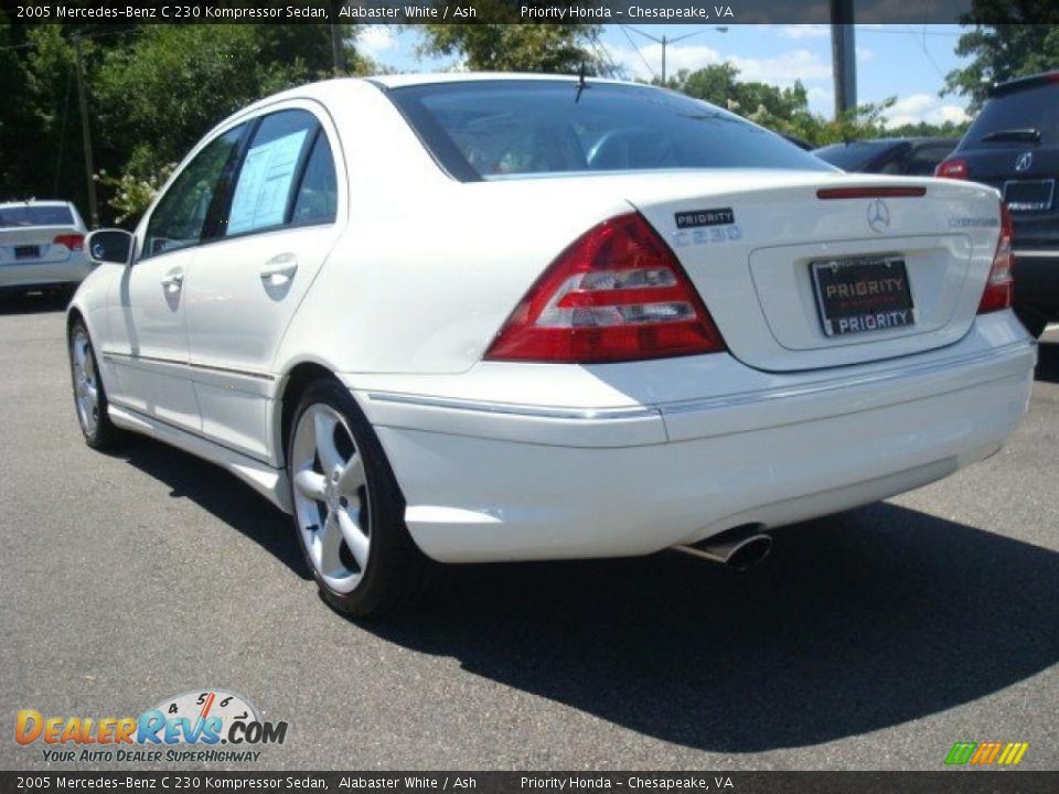 2005 Mercedes-Benz C 230 Kompressor Sedan Alabaster White / Ash Photo #4
