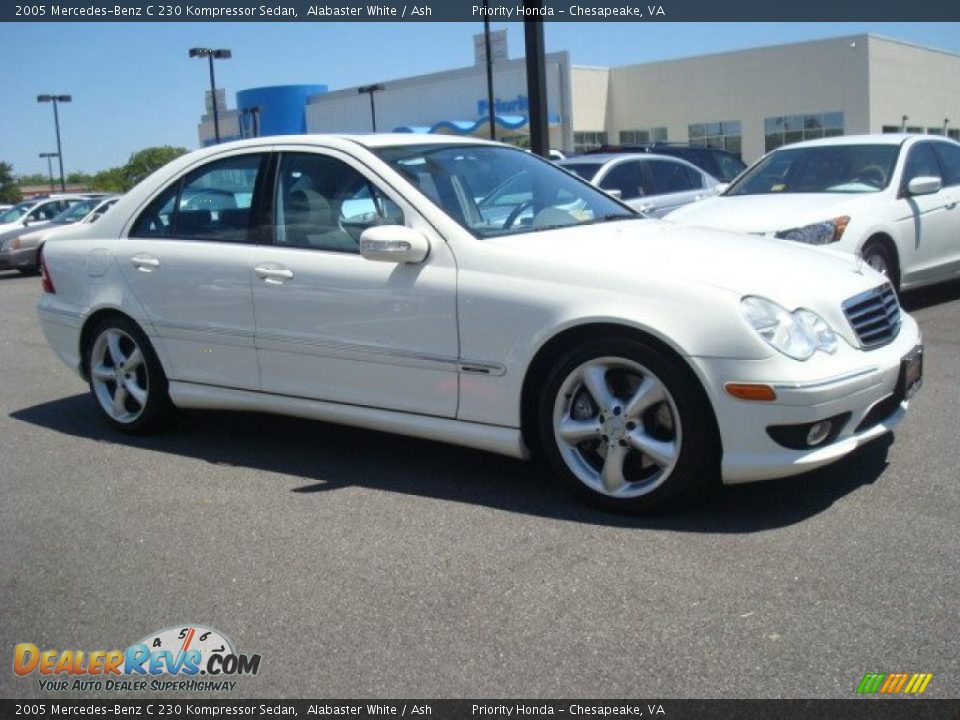 2005 Mercedes-Benz C 230 Kompressor Sedan Alabaster White / Ash Photo #7