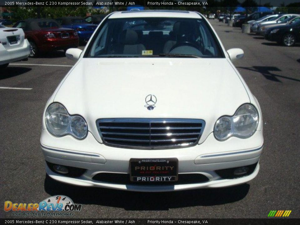 2005 Mercedes-Benz C 230 Kompressor Sedan Alabaster White / Ash Photo #9