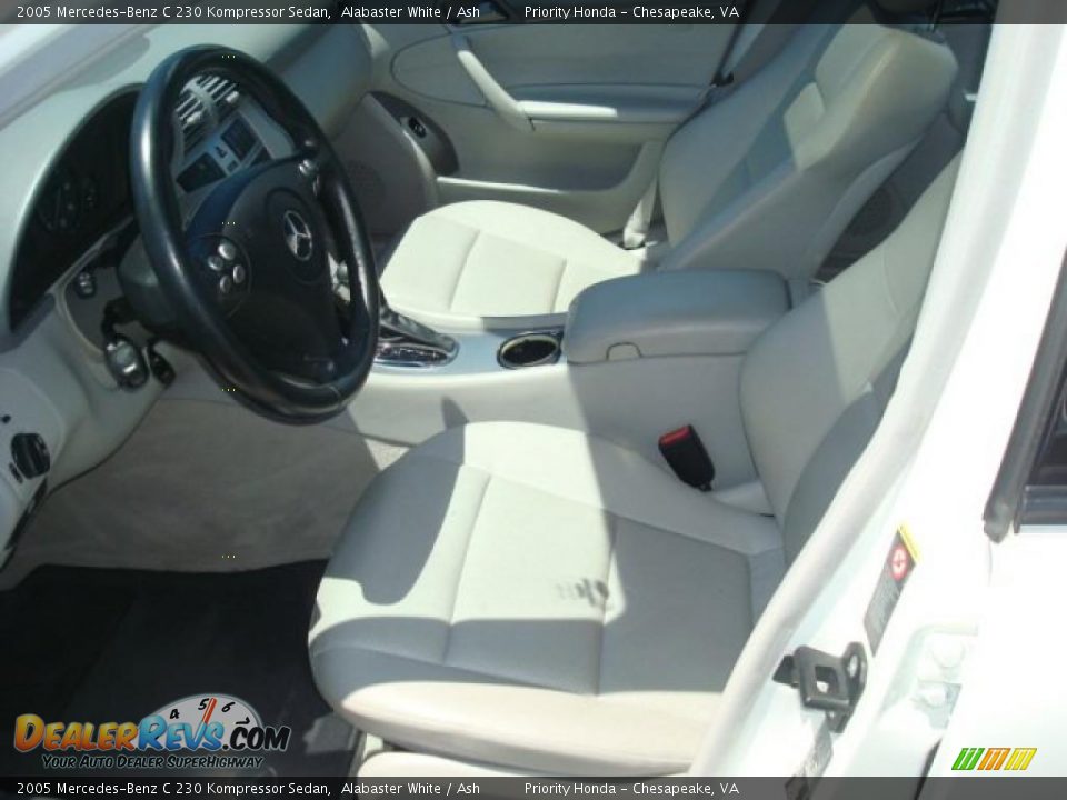 2005 Mercedes-Benz C 230 Kompressor Sedan Alabaster White / Ash Photo #10