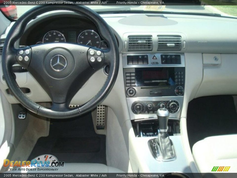 2005 Mercedes-Benz C 230 Kompressor Sedan Alabaster White / Ash Photo #12