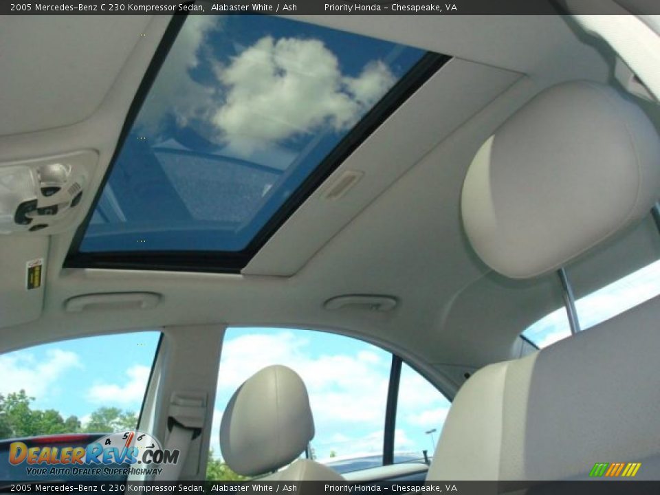 2005 Mercedes-Benz C 230 Kompressor Sedan Alabaster White / Ash Photo #13