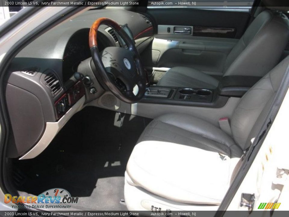 2003 Lincoln LS V6 Ivory Parchment Metallic / Espresso/Medium Light Stone Photo #8