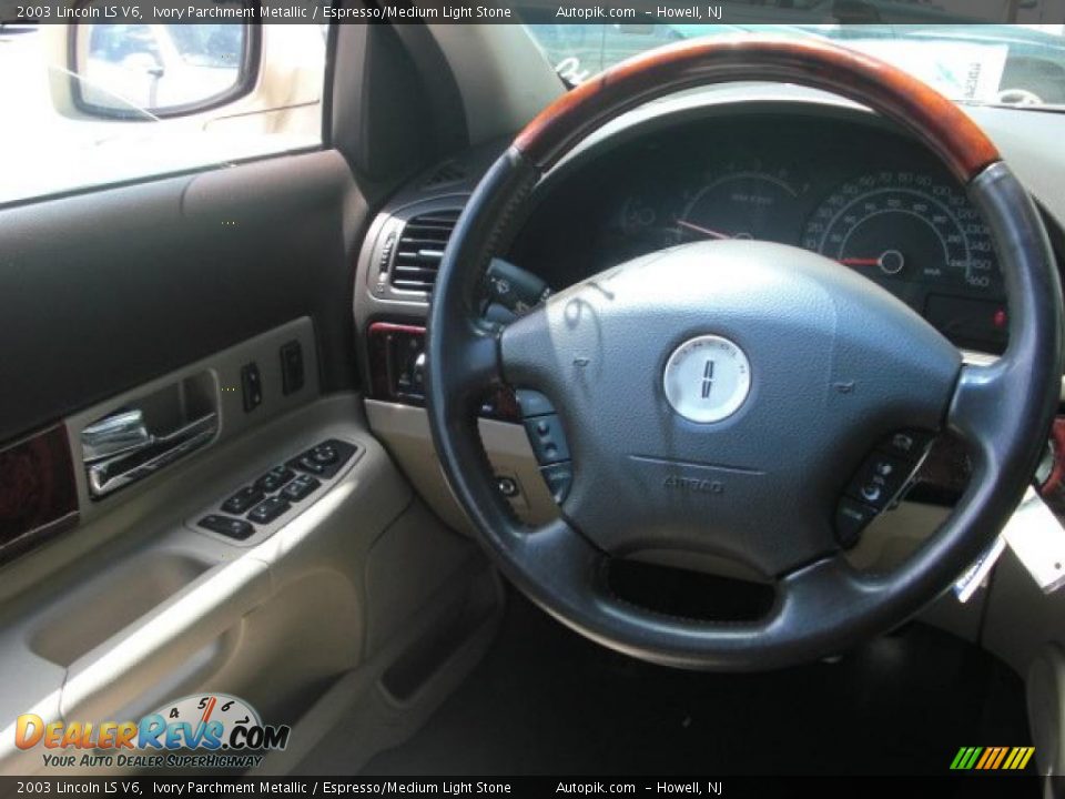 2003 Lincoln LS V6 Ivory Parchment Metallic / Espresso/Medium Light Stone Photo #13