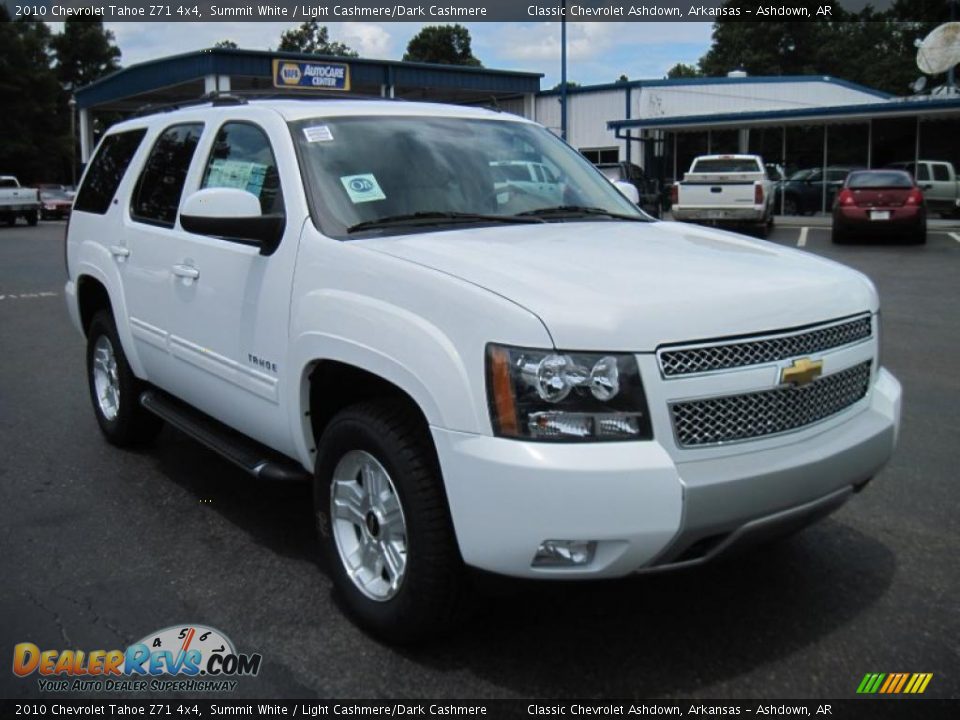 2010 Chevrolet Tahoe Z71 4x4 Summit White / Light Cashmere/Dark Cashmere Photo #4