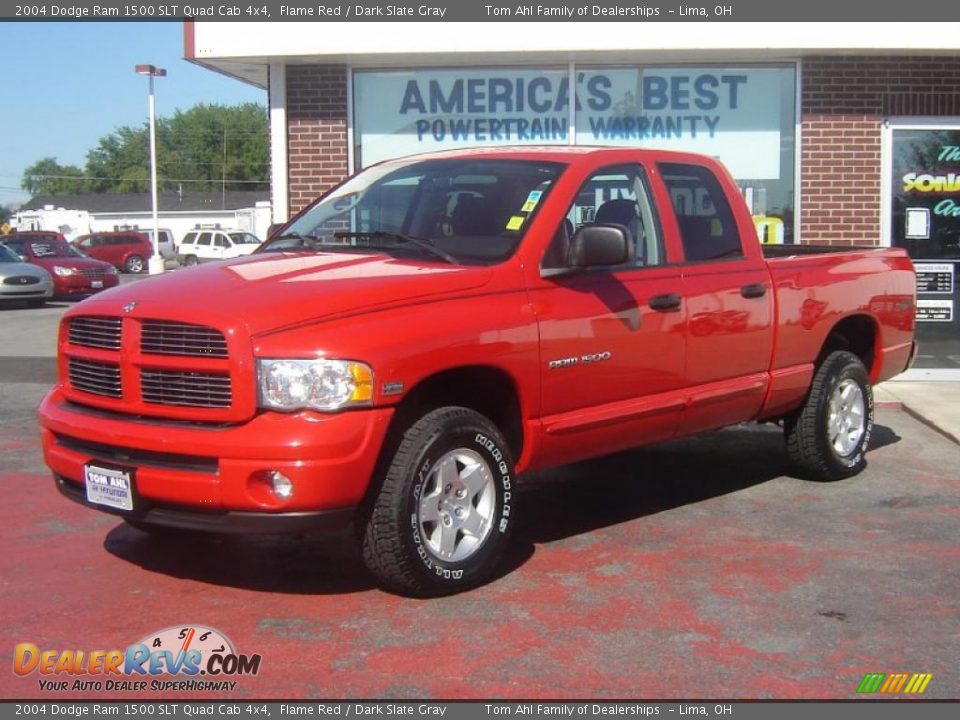 2004 Dodge Ram 1500 SLT Quad Cab 4x4 Flame Red / Dark Slate Gray Photo #1