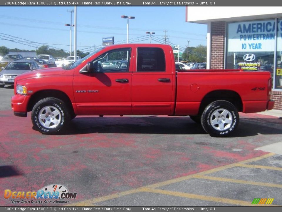 2004 Dodge Ram 1500 SLT Quad Cab 4x4 Flame Red / Dark Slate Gray Photo #2