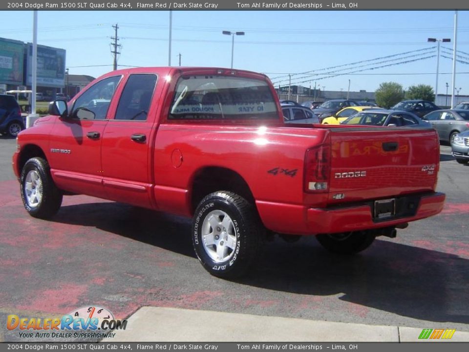 2004 Dodge Ram 1500 SLT Quad Cab 4x4 Flame Red / Dark Slate Gray Photo #3