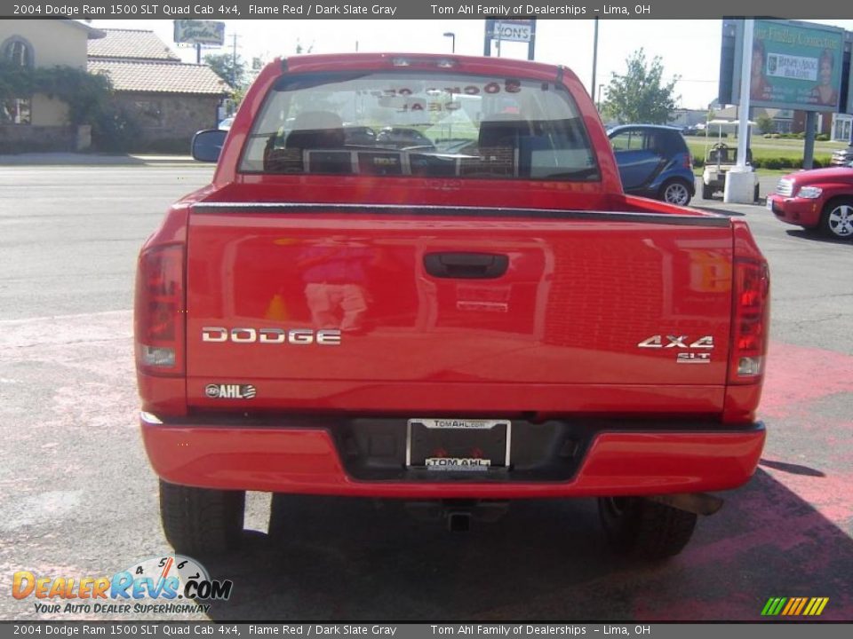2004 Dodge Ram 1500 SLT Quad Cab 4x4 Flame Red / Dark Slate Gray Photo #4