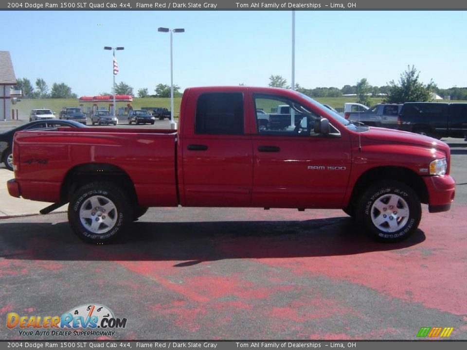 2004 Dodge Ram 1500 SLT Quad Cab 4x4 Flame Red / Dark Slate Gray Photo #6