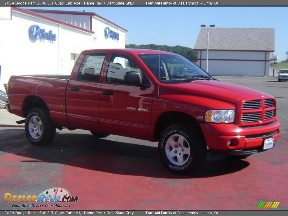 2004 Dodge Ram 1500 SLT Quad Cab 4x4 Flame Red / Dark Slate Gray Photo #7