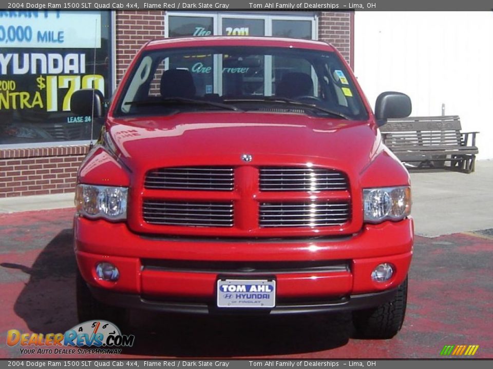 2004 Dodge Ram 1500 SLT Quad Cab 4x4 Flame Red / Dark Slate Gray Photo #8