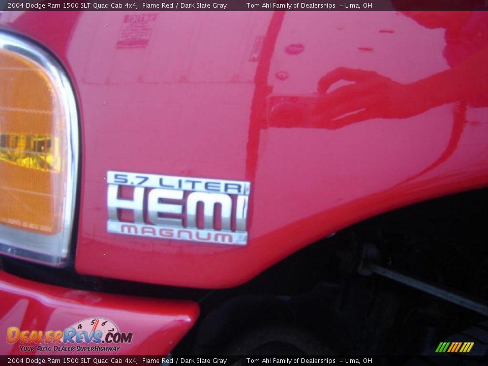2004 Dodge Ram 1500 SLT Quad Cab 4x4 Flame Red / Dark Slate Gray Photo #14