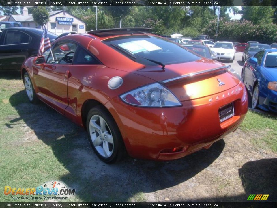 2006 Mitsubishi Eclipse GS Coupe Sunset Orange Pearlescent / Dark Charcoal Photo #3