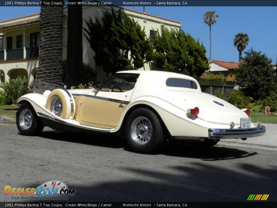1981 Phillips Berlina T Top Coupe Cream White/Beige / Camel Photo #6