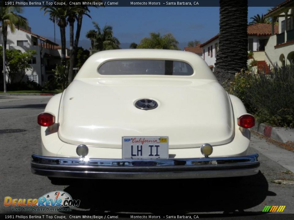 1981 Phillips Berlina T Top Coupe Cream White/Beige / Camel Photo #7