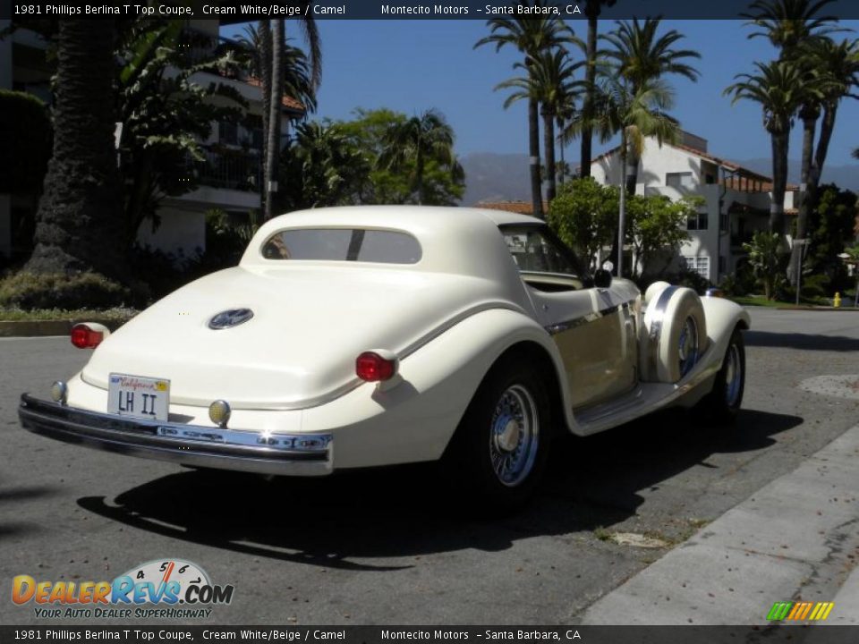 1981 Phillips Berlina T Top Coupe Cream White/Beige / Camel Photo #8