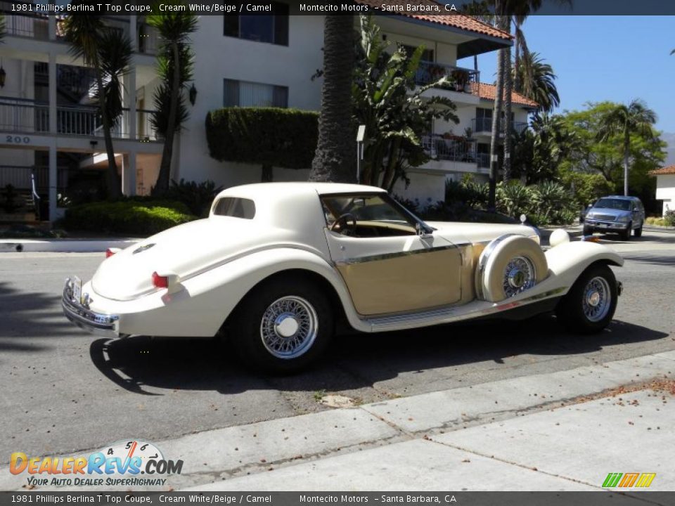 1981 Phillips Berlina T Top Coupe Cream White/Beige / Camel Photo #9