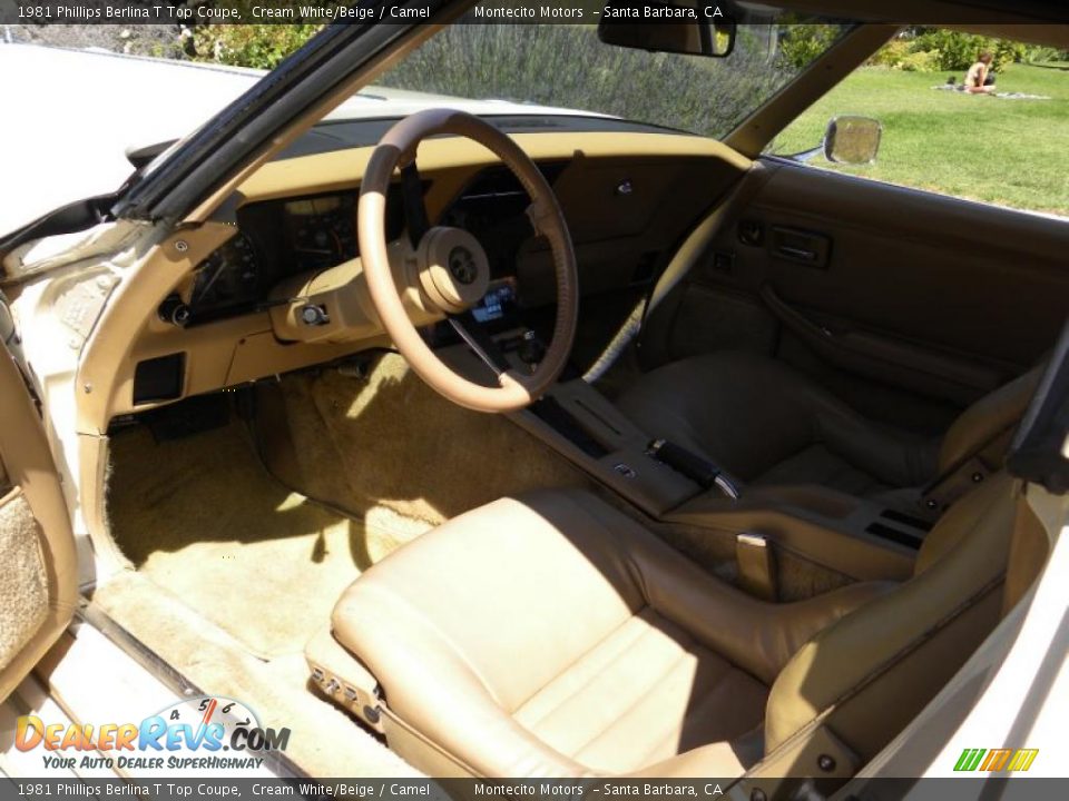 1981 Phillips Berlina T Top Coupe Cream White/Beige / Camel Photo #12