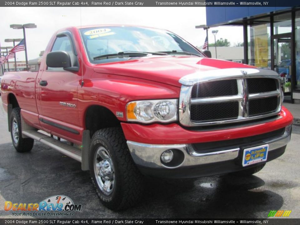 2004 Dodge Ram 2500 SLT Regular Cab 4x4 Flame Red / Dark Slate Gray Photo #12
