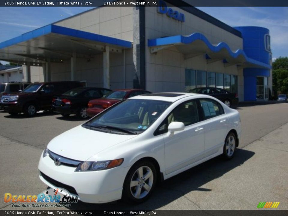 2006 Honda Civic EX Sedan Taffeta White / Ivory Photo #1