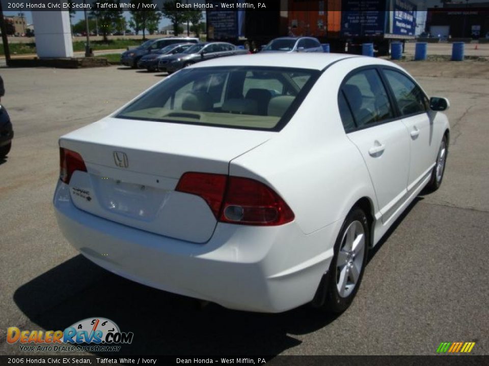 2006 Honda Civic EX Sedan Taffeta White / Ivory Photo #4