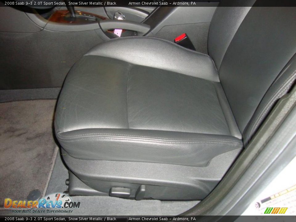 2008 Saab 9-3 2.0T Sport Sedan Snow Silver Metallic / Black Photo #14