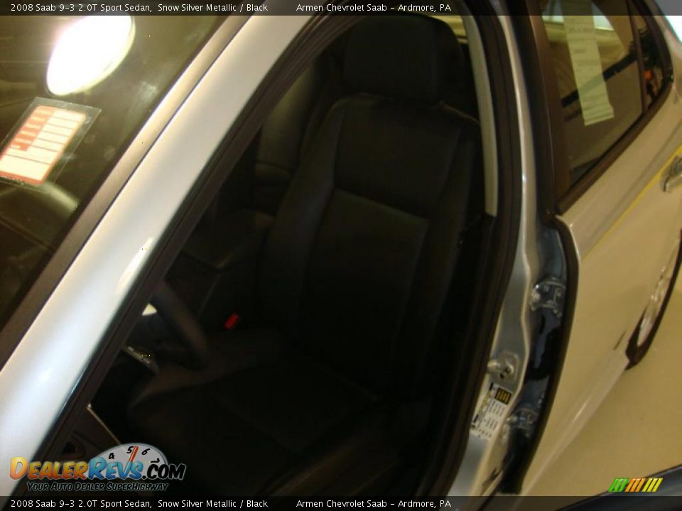 2008 Saab 9-3 2.0T Sport Sedan Snow Silver Metallic / Black Photo #15