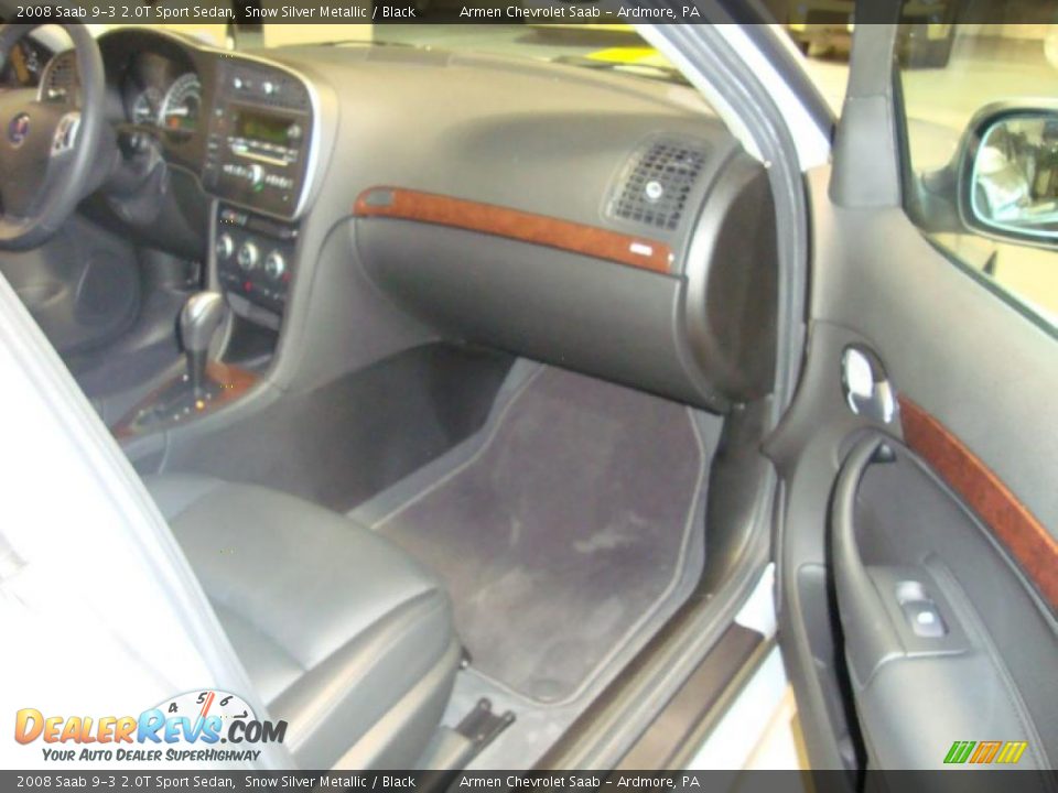 2008 Saab 9-3 2.0T Sport Sedan Snow Silver Metallic / Black Photo #16