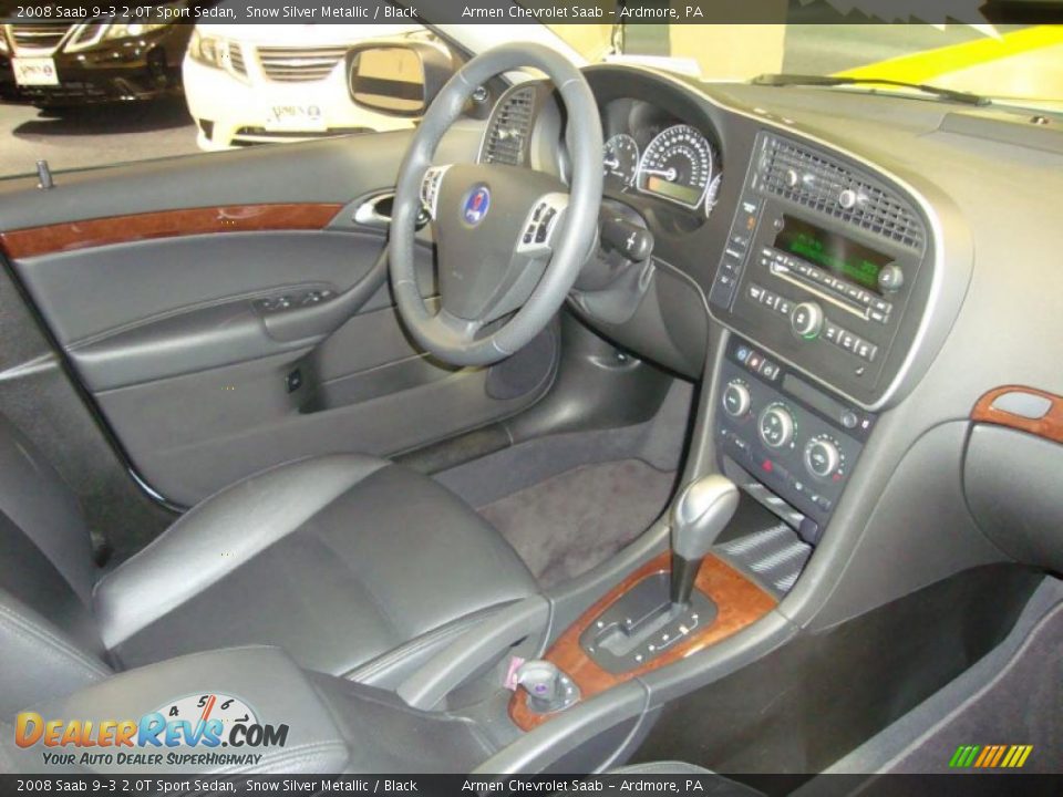 2008 Saab 9-3 2.0T Sport Sedan Snow Silver Metallic / Black Photo #17