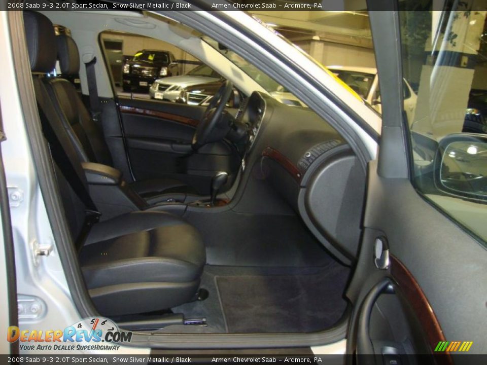 2008 Saab 9-3 2.0T Sport Sedan Snow Silver Metallic / Black Photo #18