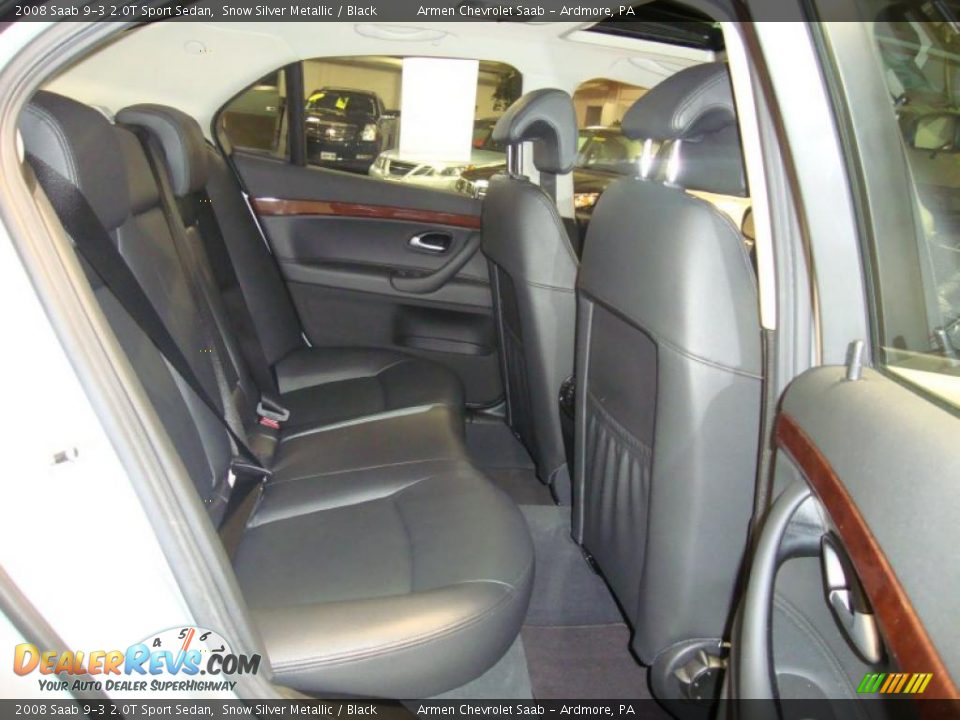 2008 Saab 9-3 2.0T Sport Sedan Snow Silver Metallic / Black Photo #20