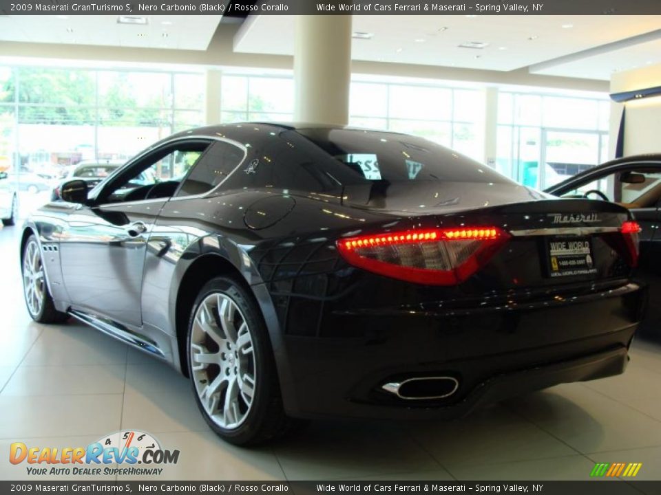 2009 Maserati GranTurismo S Nero Carbonio (Black) / Rosso Corallo Photo #5