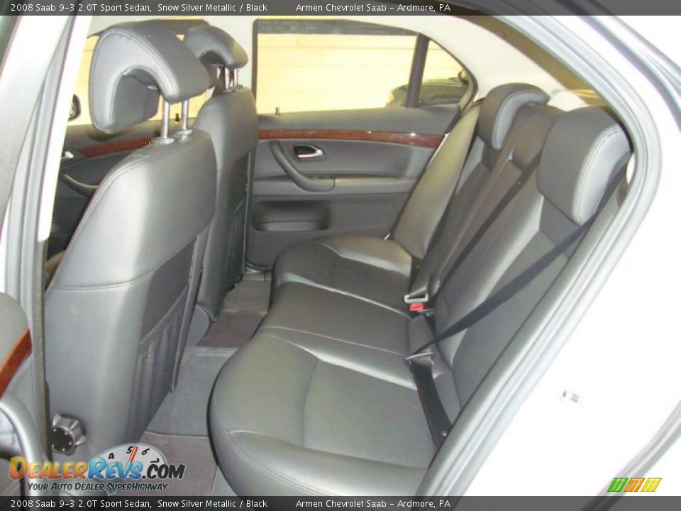 2008 Saab 9-3 2.0T Sport Sedan Snow Silver Metallic / Black Photo #22