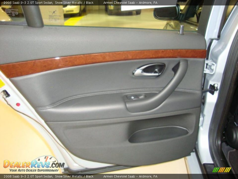 2008 Saab 9-3 2.0T Sport Sedan Snow Silver Metallic / Black Photo #23