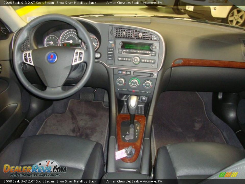 2008 Saab 9-3 2.0T Sport Sedan Snow Silver Metallic / Black Photo #24