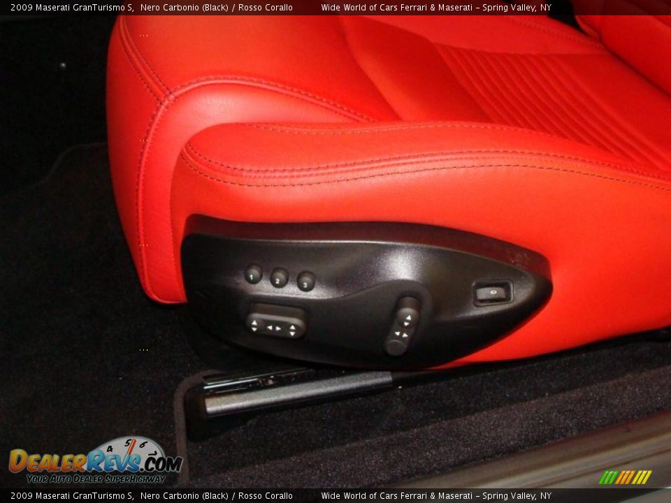 2009 Maserati GranTurismo S Nero Carbonio (Black) / Rosso Corallo Photo #9