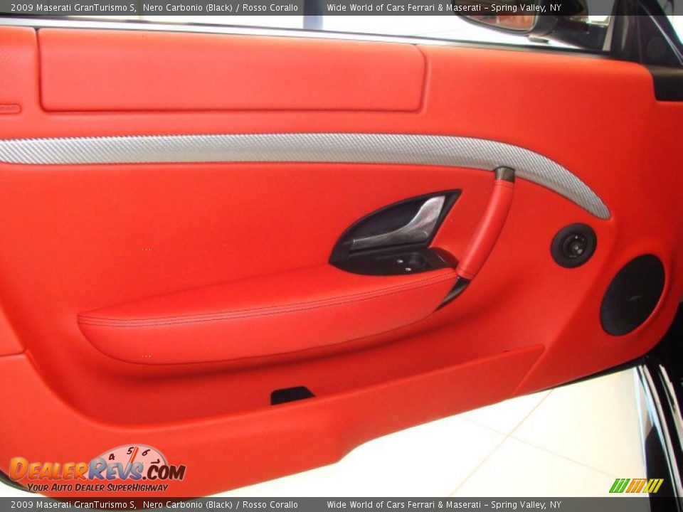 2009 Maserati GranTurismo S Nero Carbonio (Black) / Rosso Corallo Photo #10