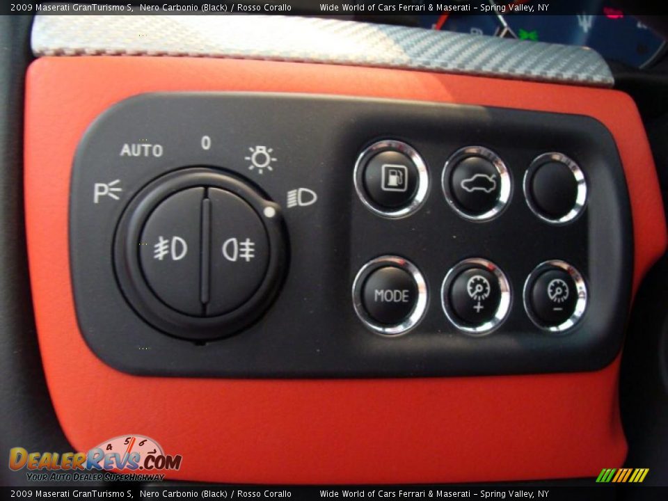 2009 Maserati GranTurismo S Nero Carbonio (Black) / Rosso Corallo Photo #15