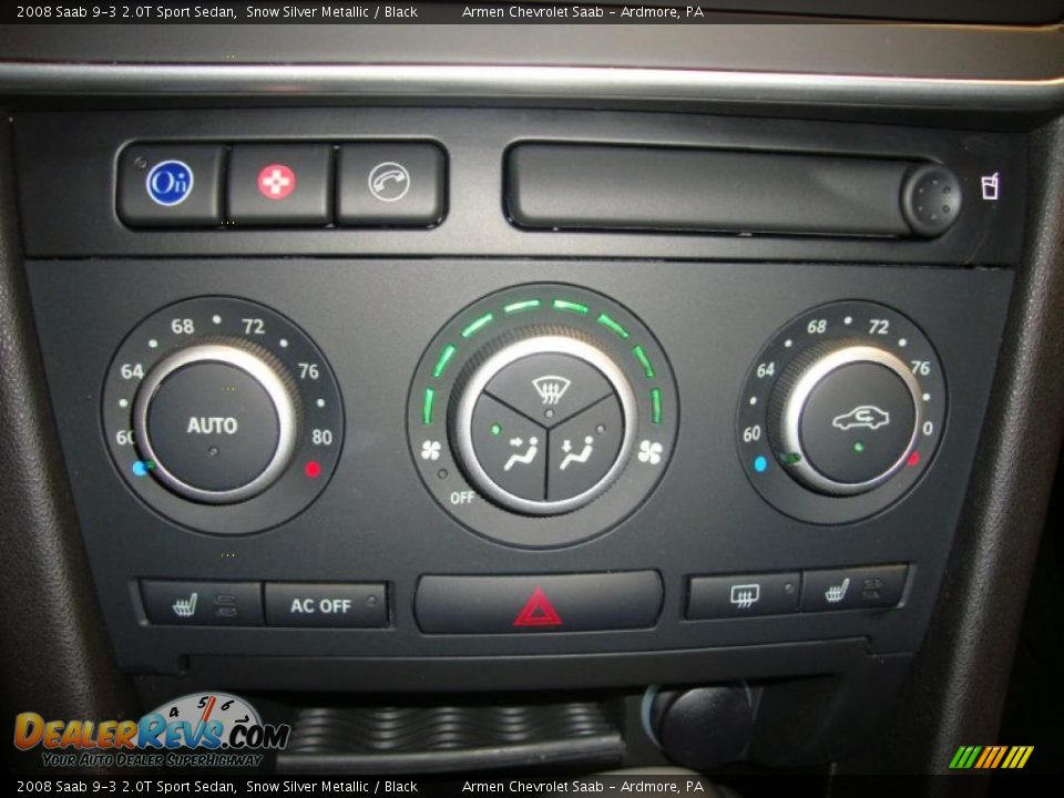 2008 Saab 9-3 2.0T Sport Sedan Snow Silver Metallic / Black Photo #31