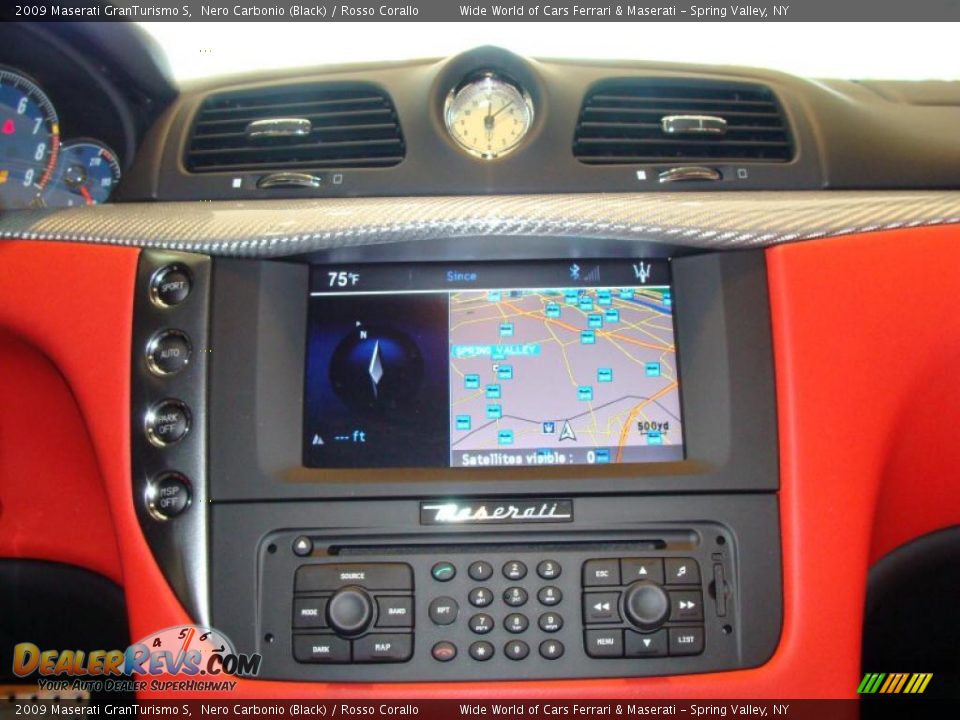 2009 Maserati GranTurismo S Nero Carbonio (Black) / Rosso Corallo Photo #16