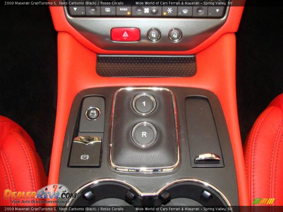2009 Maserati GranTurismo S Nero Carbonio (Black) / Rosso Corallo Photo #17