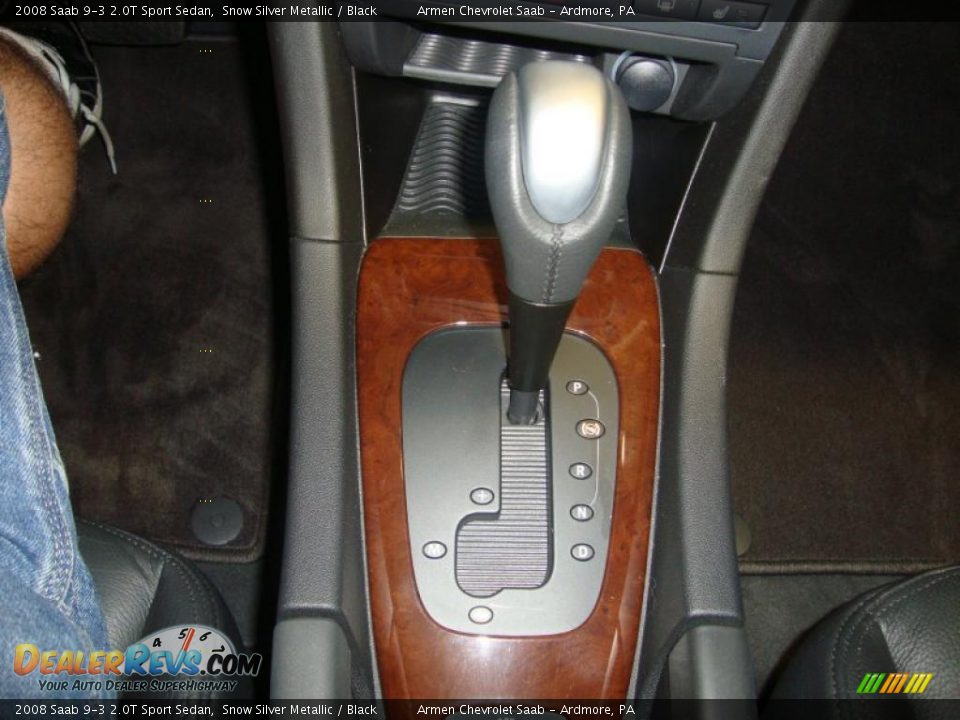 2008 Saab 9-3 2.0T Sport Sedan Snow Silver Metallic / Black Photo #32