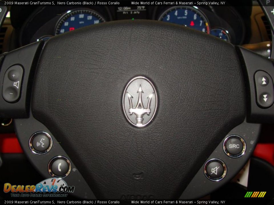 2009 Maserati GranTurismo S Nero Carbonio (Black) / Rosso Corallo Photo #18